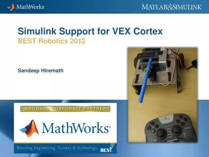 simulink support for vex cortex best robotics 2012 sandeep hiremath