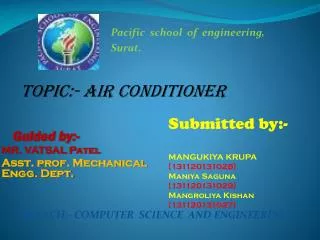 TOPIC:- AIR CONDITIONER