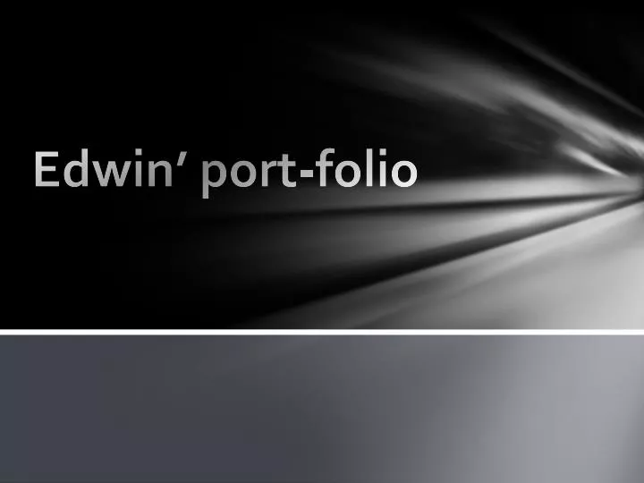 edwin port folio