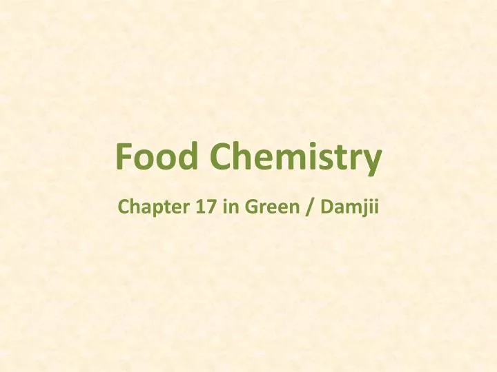 food chemistry