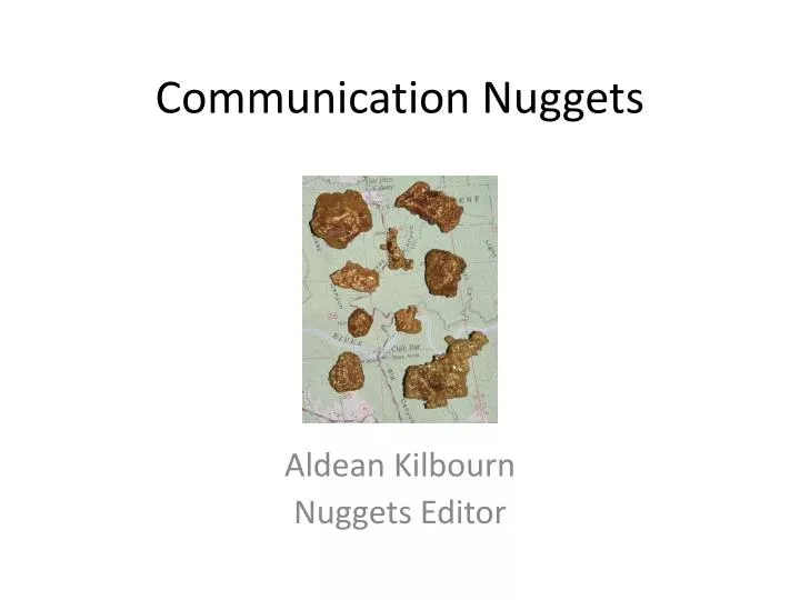 communication nuggets
