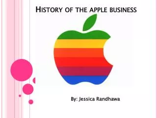 History of the apple business
