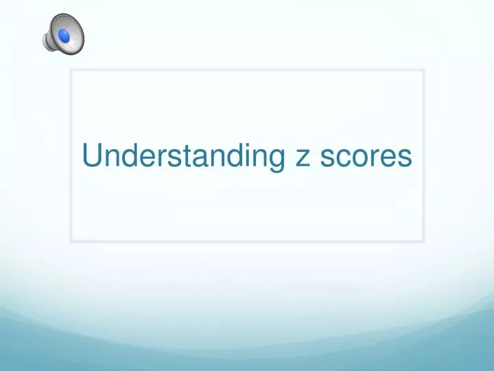 understanding z scores