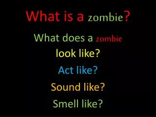 What is a zombie ?