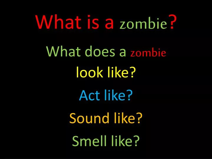 what is a zombie