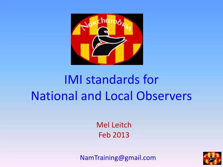 imi standards for national and local observers
