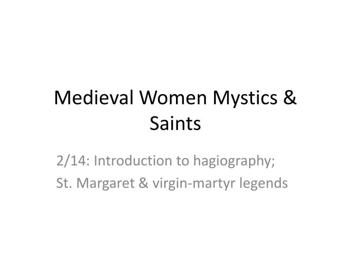 medieval women mystics saints