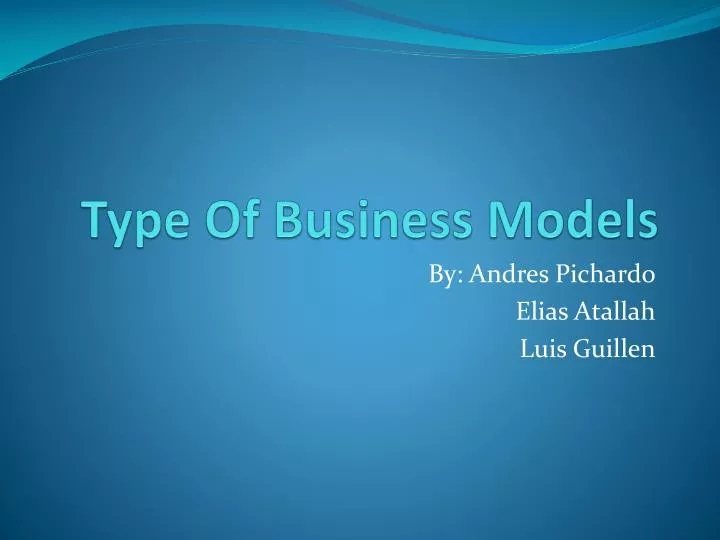 type of business models