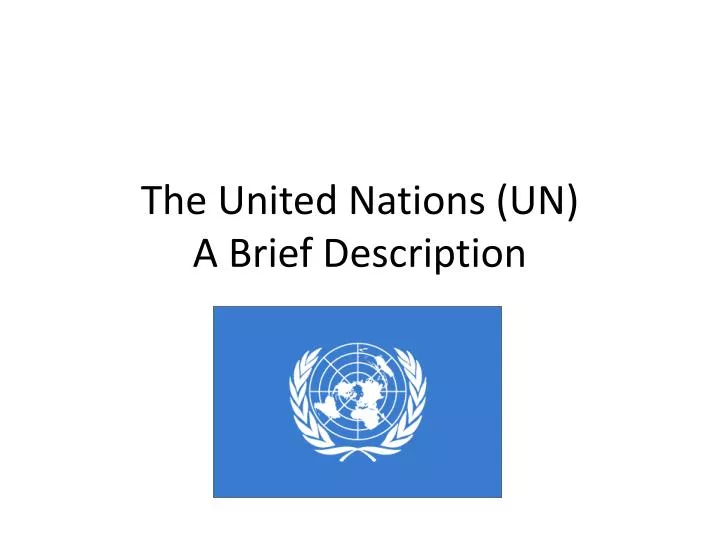 the united nations un a brief description