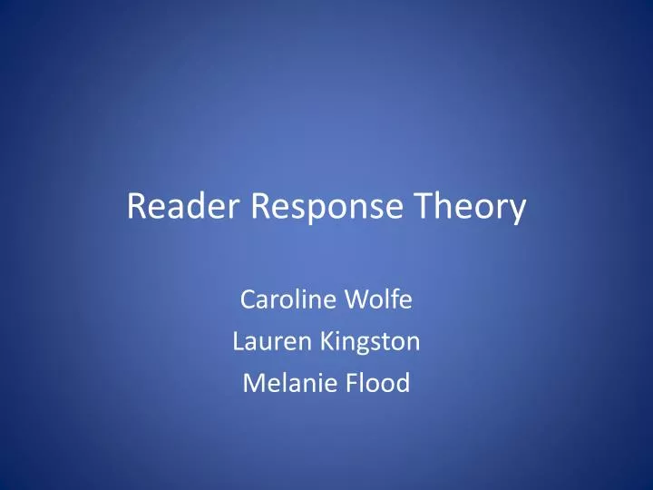 reader response theory