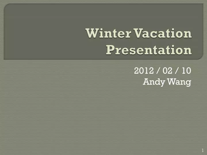 winter vacation presentation