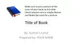 Title of Book - slide 1