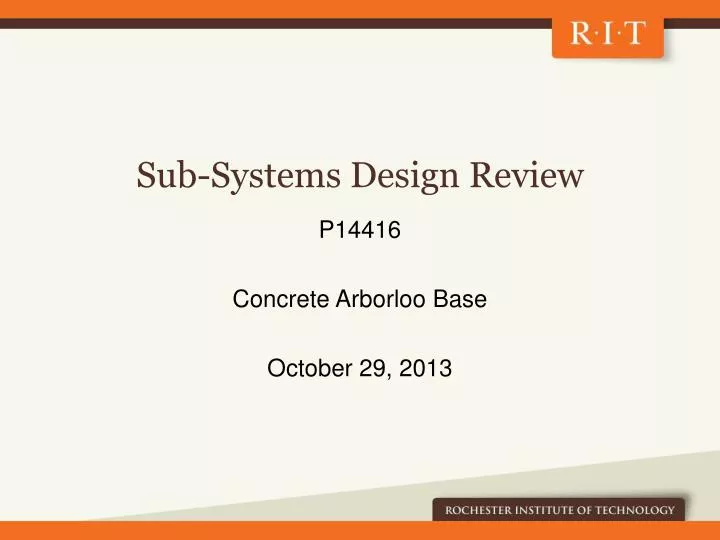 sub systems design review