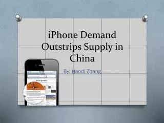 iPhone Demand Outstrips Supply in China