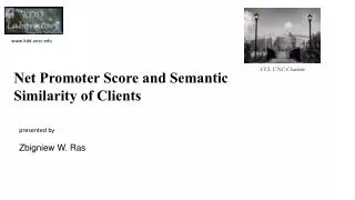 Net Promoter Score and Semantic S imilarity of Clients