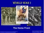 World War I on the Home Front: Selective Service, Pacifists, Propaganda, Women's Role - slide 1