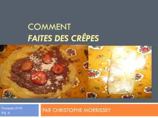 comment faites des cr pes