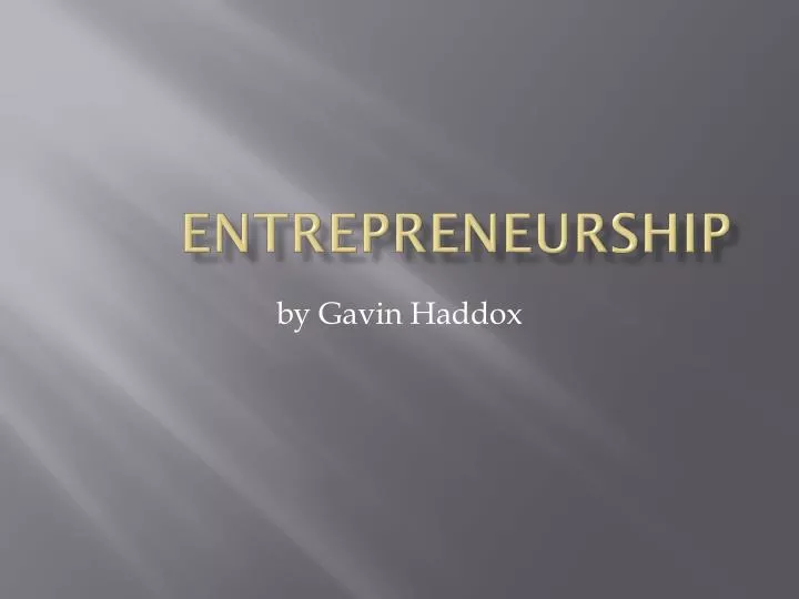 entrepreneurship