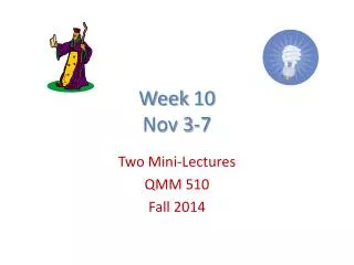 Week 10 Nov 3-7