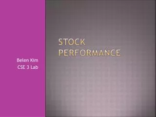 stock performance