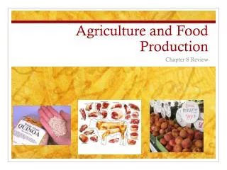 Agriculture and Food Production