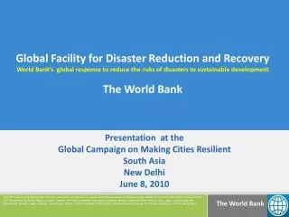 Global Facility for Disaster Reduction and Recovery