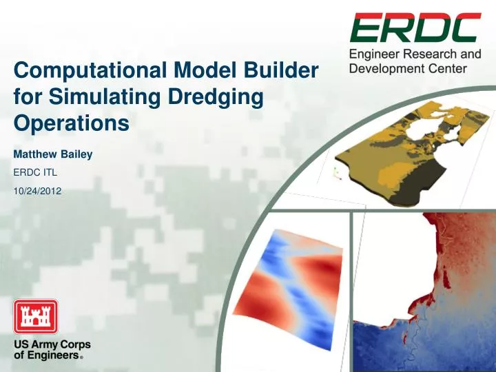 computational model builder for simulating dredging operations