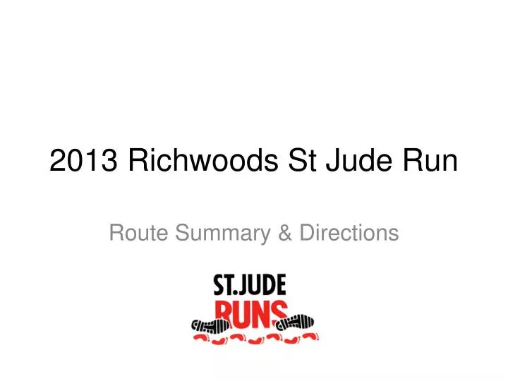 2013 richwoods st jude run
