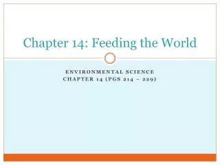 Chapter 14: Feeding the World