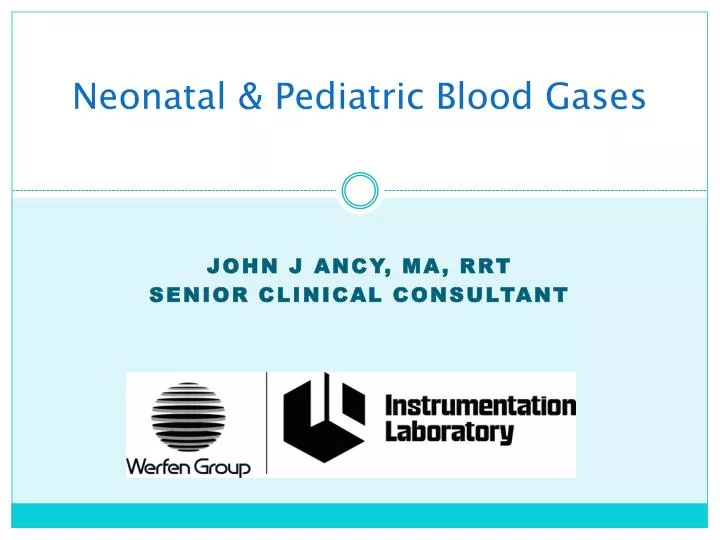 neonatal pediatric blood gases