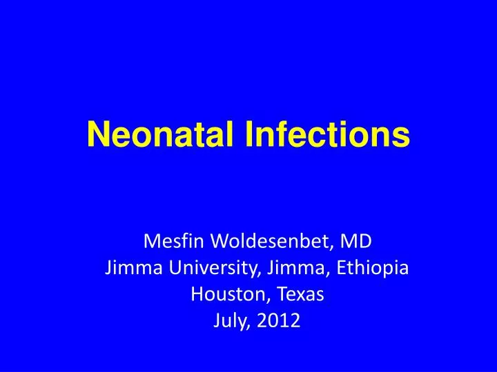 neonatal infections