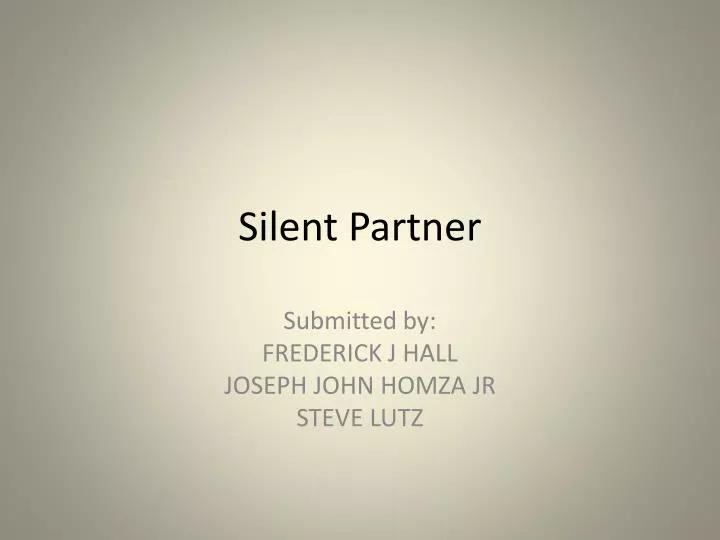 silent partner