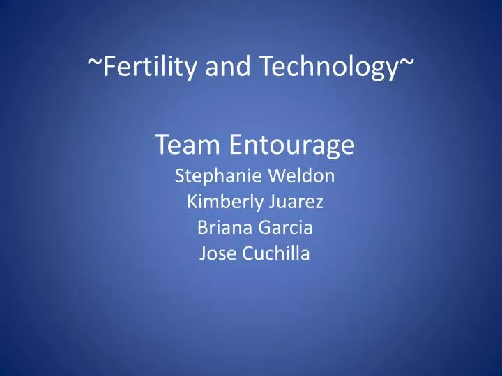 fertility and technology