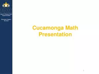 Cucamonga Math Presentation