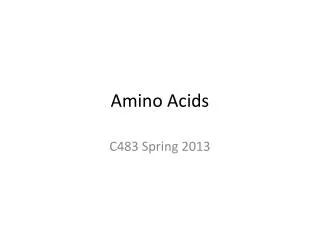Amino Acids
