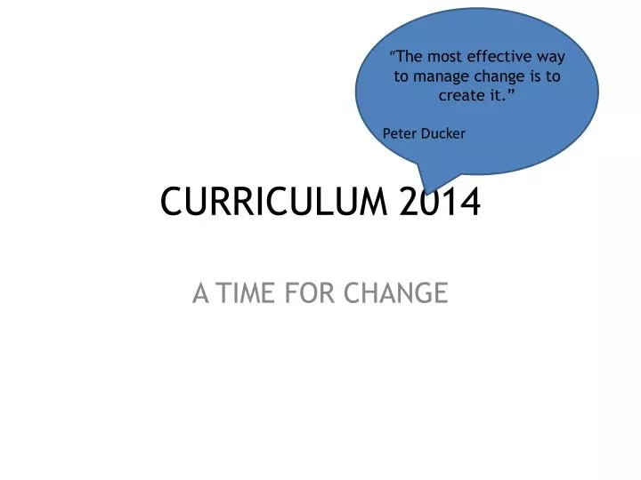 curriculum 2014