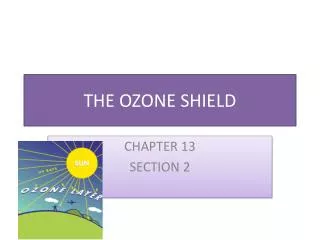 THE OZONE SHIELD