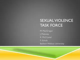 Sexual Violence Task Force