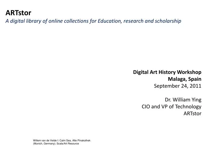 artstor a digital library of online collections for education research and scholarship