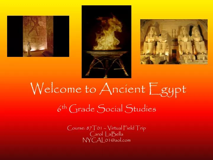 welcome to ancient egypt