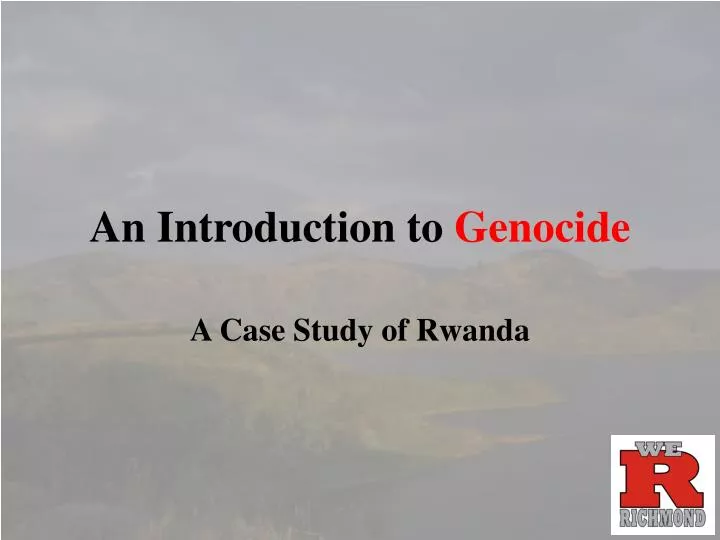 an introduction to genocide