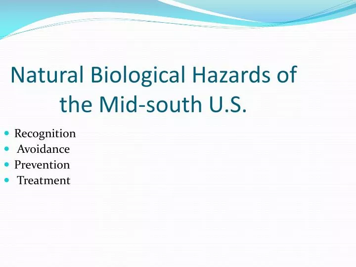 natural biological hazards of the mid south u s
