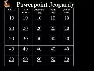 Powerpoint Jeopardy