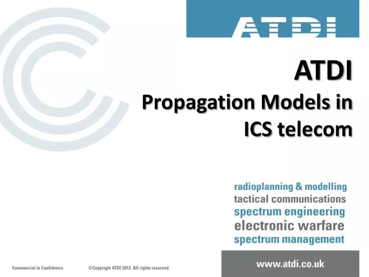 atdi propagation models in ics telecom