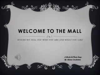 WELCOME TO THE MALL