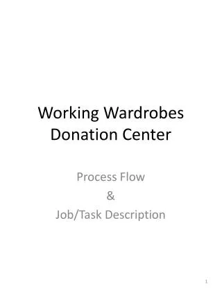 Working Wardrobes Donation Center