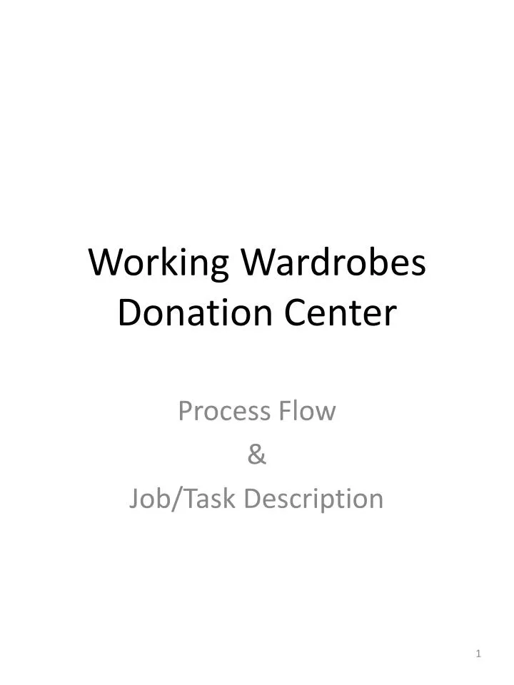 working wardrobes donation center
