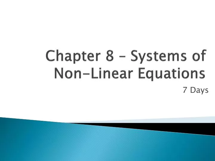 chapter 8 systems of non linear equations