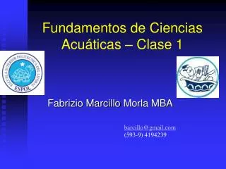 fundamentos de ciencias acu ticas clase 1