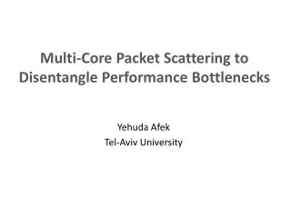 Multi-Core Packet Scattering to Disentangle Performance Bottlenecks